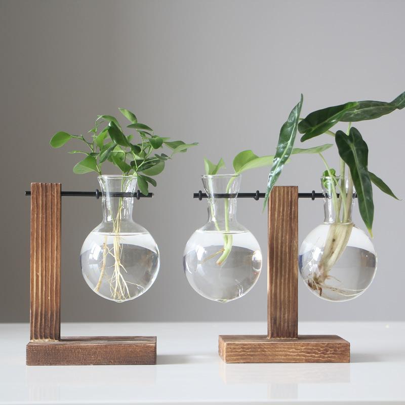Hydroponic Plant Terrarium Vase Modern Design Desktop Decoration for Home Office Bedroom Tabletop Plant Pot