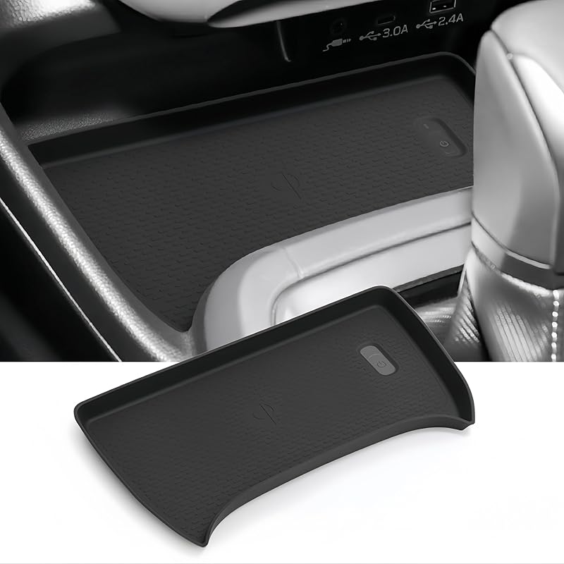 Wireless Charging Protective Mat For Toyota Grand Highlander 2026 2025 2024, Center Console Interior Accessories Silicone Anti-Slip Wireless Charger
