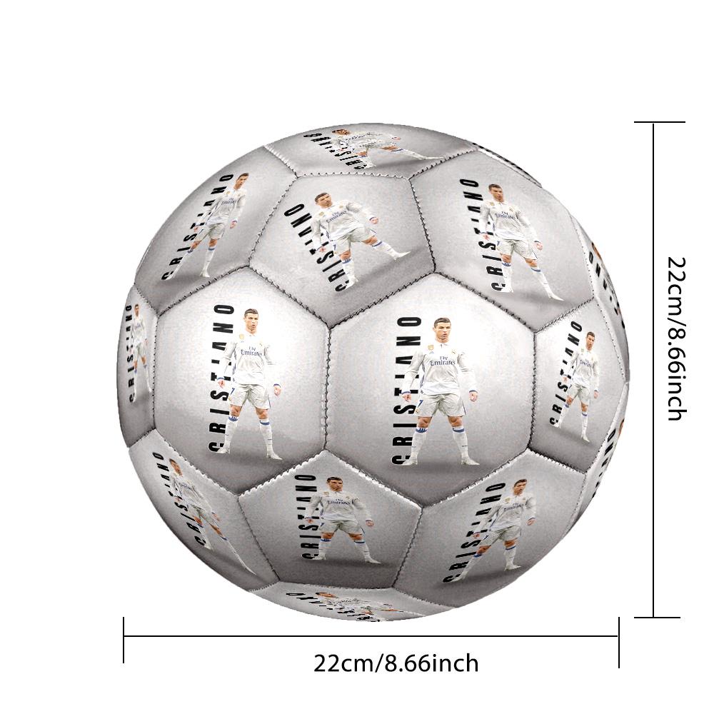 Ronaldo's Goal Celebration Moment Soccer Ball Size 5 Football Machine-Stitched Indoor/Outdoor Training and Matches Sports Enthusiast Gifts