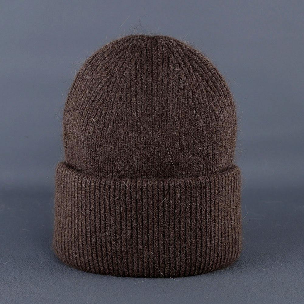 2023 nový Horúci predaj Zimná čiapka Skutočná králičia kožušina Zimné čiapky Pre ženy Módna teplá čiapka Beanie Jednofarebná Dospelý Pokrývka hlavy