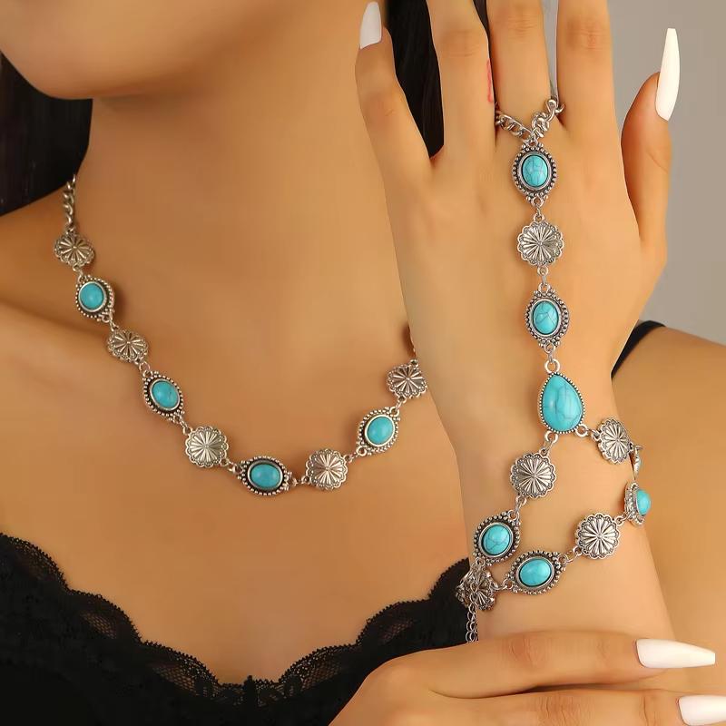 Gold Big Crystal Ring Bracelet For Women Wrist Chain Jewelry Hand Back Chain