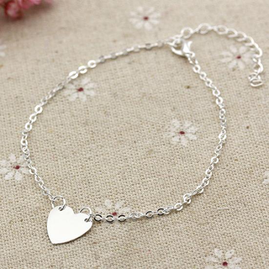 Women Love Heart Ankle Chain Anklet Bracelet Beach Sandal Foot Jewelry