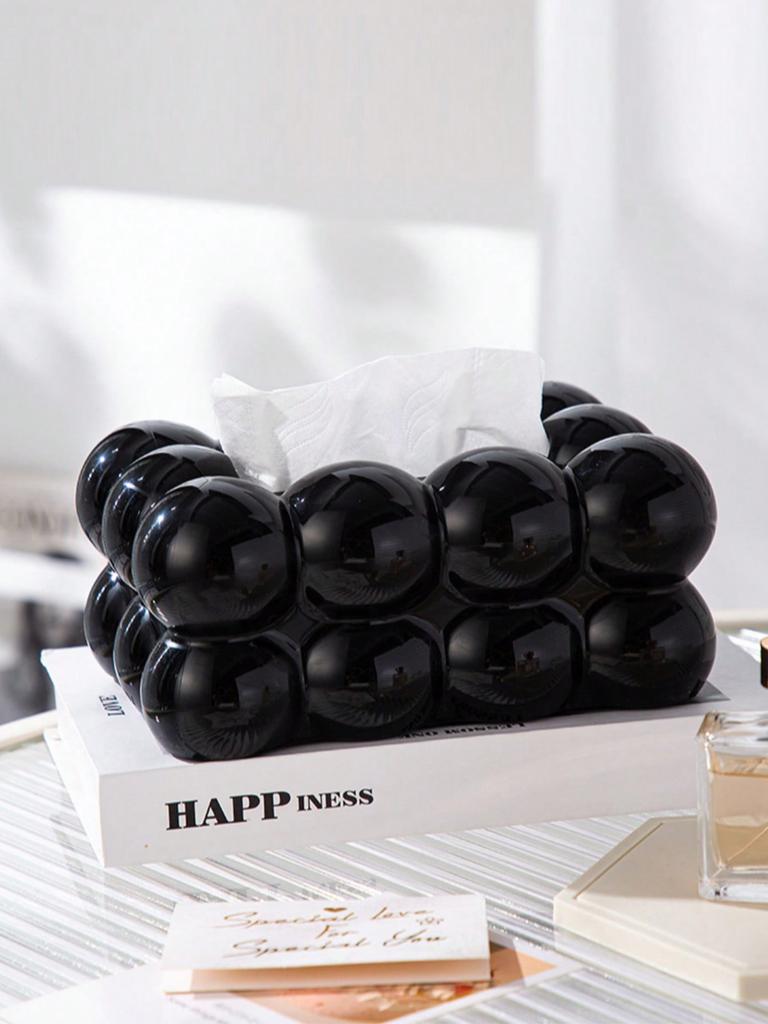 1 Piece of Light Luxury Style High Value Marshmallow Tissue Box Home Living Room Tissue Storage Box Restaurant Tissue Box