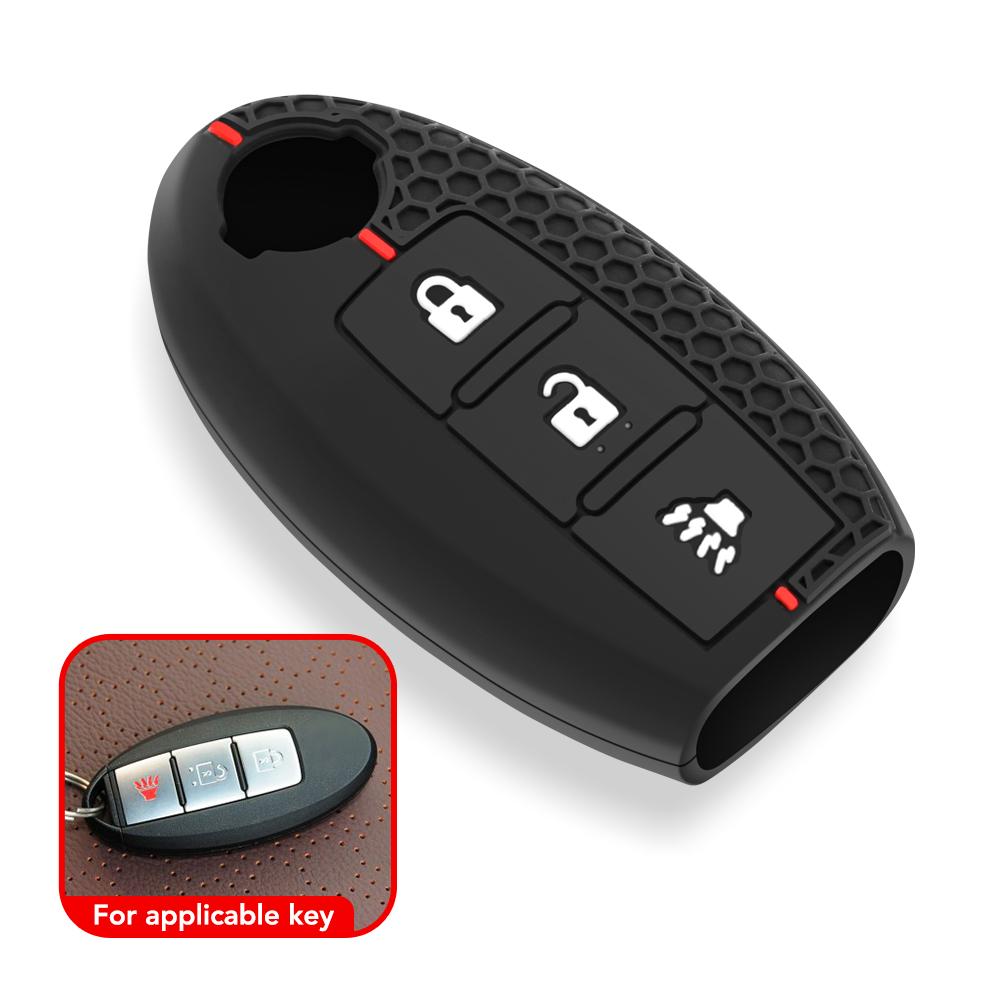 Silicone Key Case For Nissan Tiida Qashqai J11 J10 Micra Kicks Altima X-Trail Fuga Navara Leaf Note Sentra Murano Car Key Cover
