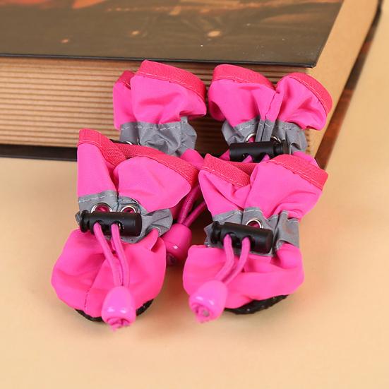 4Pcs/Set Pet Dog Puppy Non-Slip Soft Shoes Covers Rain Boots Footwear for Home