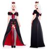 Costume Cosplay Regina di Cuori Alice nel Paese delle Meraviglie Rosso per Donna Abito di Halloween Outfit da Festa Abbigliamento Cosplay Design Elegante Stile Unico