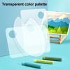 Lightweight Art Painting Palette Acrylic Paint Palette, Clear Artist Tray with Thumb Hole, Non-Stick Oil Portable Color Mixing for Acrylic,