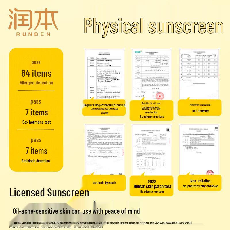 RUNBEN Youth Oil Control SPF50+ Waterproof Sunscreen
