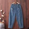Pantaloni casual cu talie înaltă de vară pentru femei, blugi subțiri, pantaloni tăiați din denim