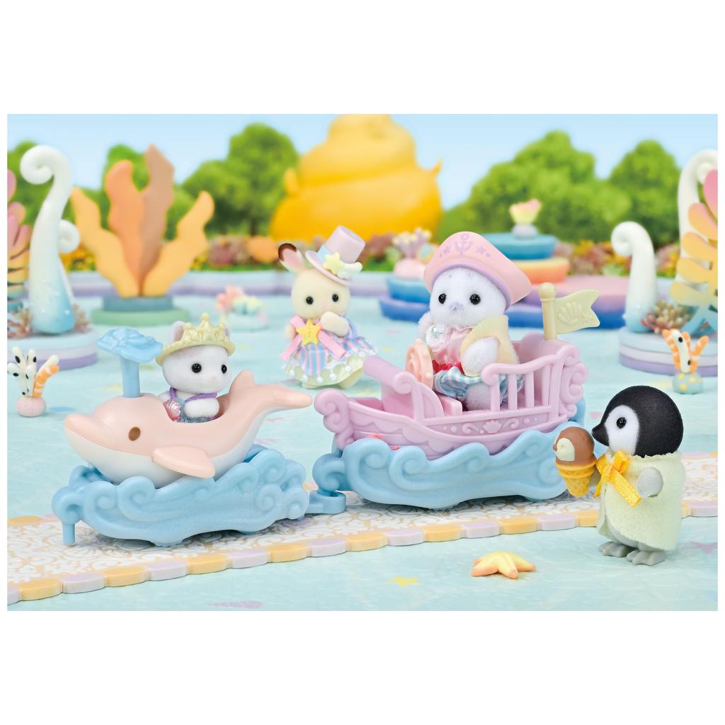 Sylvanian Families Amusement Park [Amusement Park Vehicle Set - Boat & Dolphin] Co-80 ST Mark Ages 3 and up Toy Dollhouse Sylvanian Families Epoch