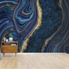 Tapete Abstraktes blaues Marmor-Wandgemälde Goldene Marmor-Tapete Schlafzimmer Wohnzimmer Wandgemälde Heimdekoration