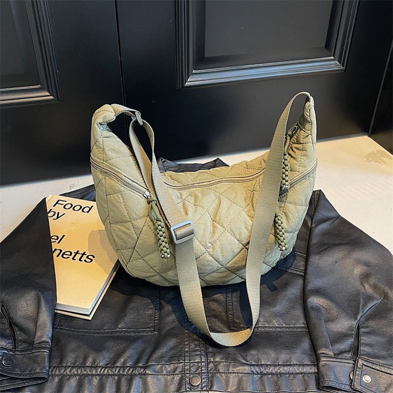 High-sense Bags for Women Large-capacity Trendy Fashionable Niche Nylon Versatile Single-shoulder Crossbody Dumpling-shaped Bags