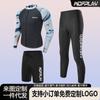 Mens Full Coverage UV Protection Rash Guard Set Long Sleeve Top Pants Snorkeling Surfing Diving