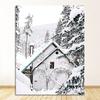 Landscape Pine Forest Snow Elk Nordic Posters And Prints Wall Pictures For Living Room Decor Wall Art Canvas Painting Winter