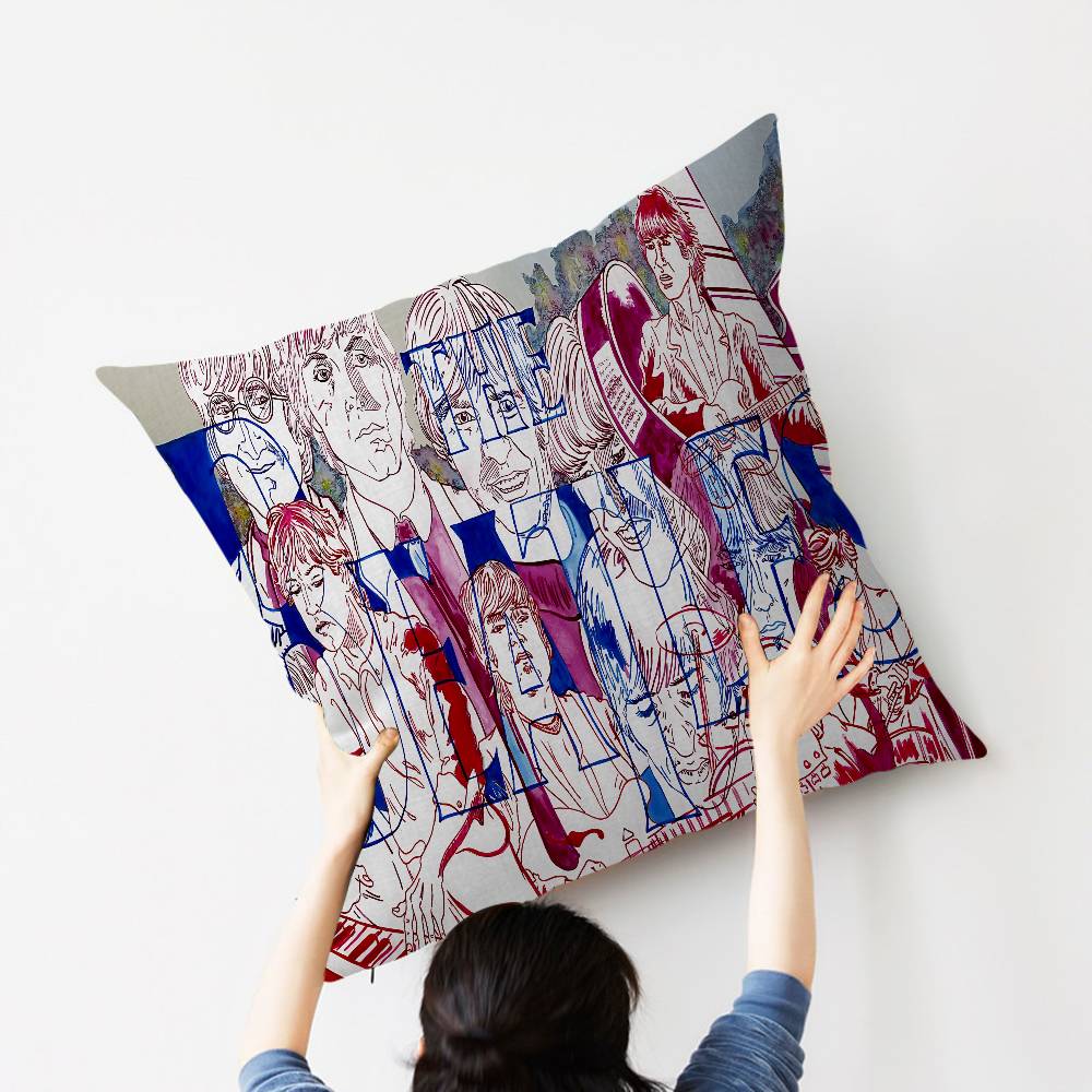 Band Singer The B-Beatles Pillow Gifts Home Office Furnishings Bedroom Sofa Car Cushion Cover Case 45x45cm