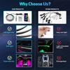 43.31 Inch Streamer Car Ambient Lights RGB 64 Color Universal LED Interior Hidden Under Acrylic Strip Symphony Atmosphere Lamp