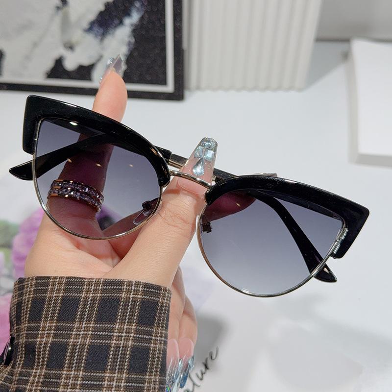 Trendy Cat Eye UV400 Sunglasses Unisex for Outdoor Sports Travel Riding Street Photography Sun Protection