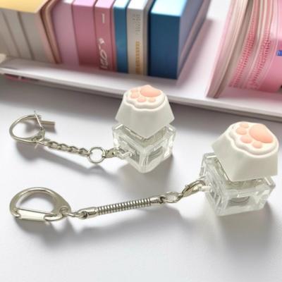 Cat Paw Keyboard Fidget Toy Stress Anxiety Relief Corgi Butt Keyboard Clicker Keychain Portable Decompression Button Sensory Toy