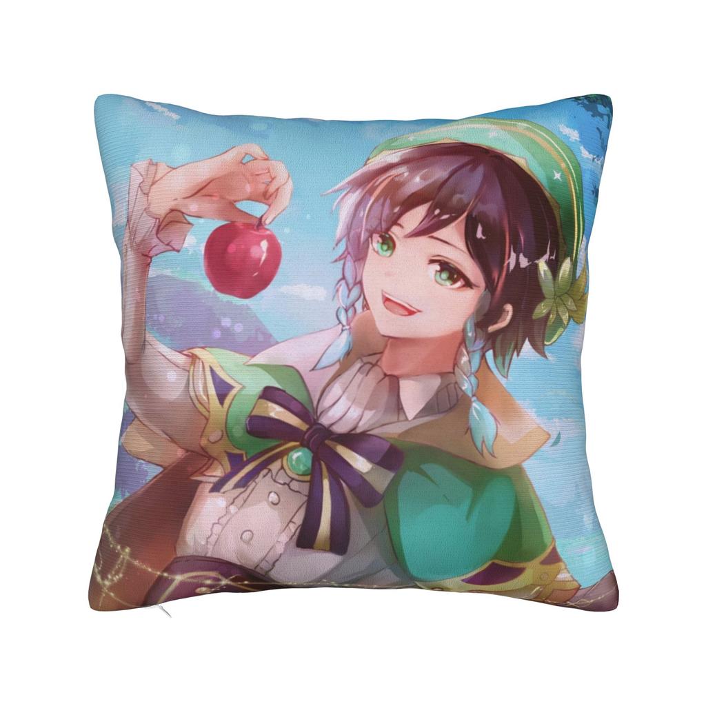 Genshin Impact Durin Game Pillowcase Printed Fabric Cushion Cover Decorative Throw Pillow Case Cover Sofa Square 40X40Cm