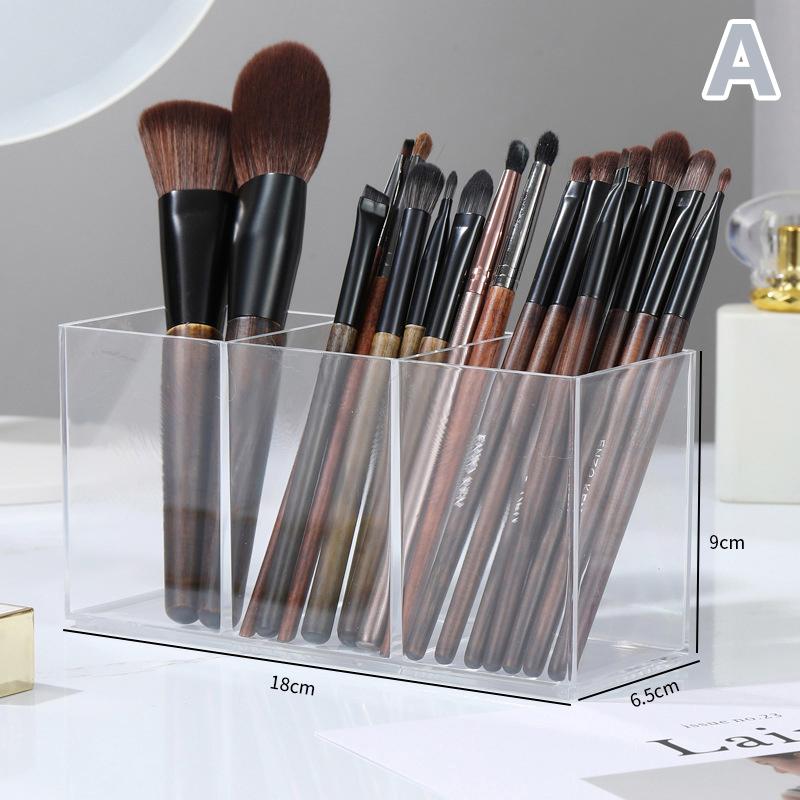 1/2/3 Grids Makeup Brush Holder Makeup Organizer Cosmetic Storage Box Lipstick Eyebrow Pencil Display Stand Acrylic Box