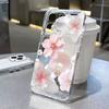 Elegante Rosa Pfirsichblüten Perlendruck Handyhülle für iPhone 16 17 Pro Max 15 14 13 12 11 Pro Max 16E X XS 7 8 Plus Klare Hülle