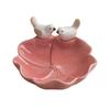 Decorative Handmade Bird Shaped Pastry Plate Cute Exquisite Ceramic Dessert Plate Floral Necklace Ring Storage Tray Living Room