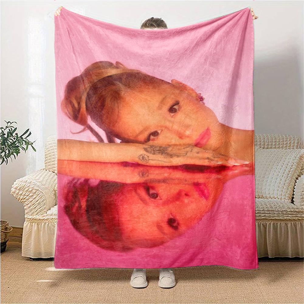 Pink Reflection Portrait Blanket Soft Throw Blanket For Home Bedroom Bed Sofa Travel Office Solid Christmas Blanket