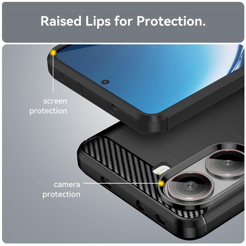 Para Capa Poco X7 Pro Para Capa Poco X5 X6 X7 Pro 5G Novo Para-choque de Silicone à Prova de Choque em Fibra de Carbono Para Poco X5 X6 X7 Pro