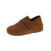 Thick-soled Inner Height Increase for Women's Autumn and Winter New Versatile Casual Two Wear One Pedal Round Head Single Shoes Tide