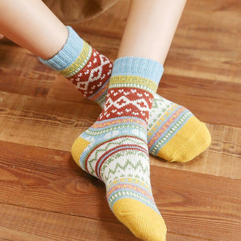 5 Pairs of Eslin Thick Warm Winter Women's Fleece Socks