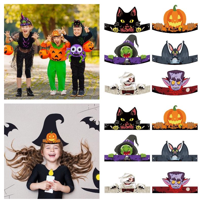 Wholesale Halloween Paper Hats Great Accessories For Kids' Parties