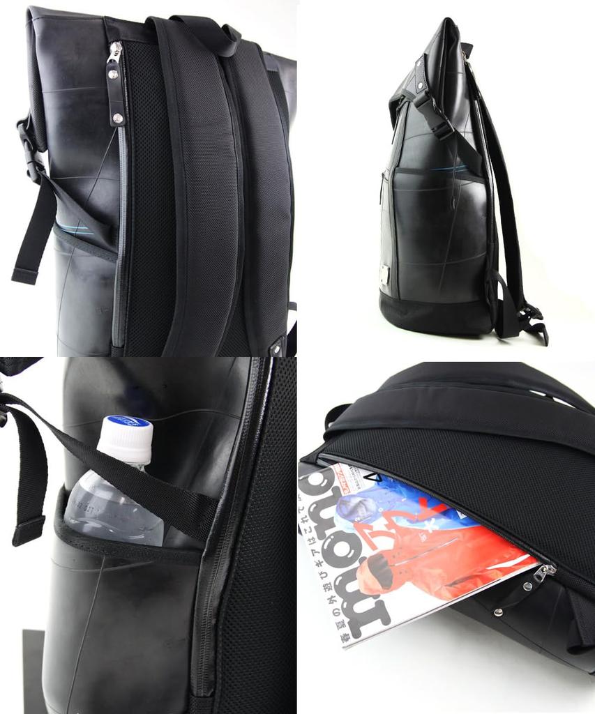 Seal Designer Backpack for Men, Waterproof, Large Capacity, Business Backpack for Motorcycles and Outdoor Activities, Made In Japan, PS-046RD