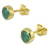 [P4074] - Boucles Argent 'Heaven' vert doré - 6 mm
