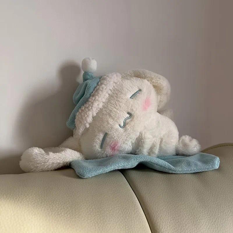 Cinnamoroll Sleeping Plush Pillow Soft Huggable Stuffed Animal for Comforting Bedtime Cute Home Decoration Birthday Gift