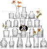Clear Bud Vases Bulk Small Flower Vases for Wedding Decor Glass Vintage Bottle Set for Centerpieces Home Decor Bottles