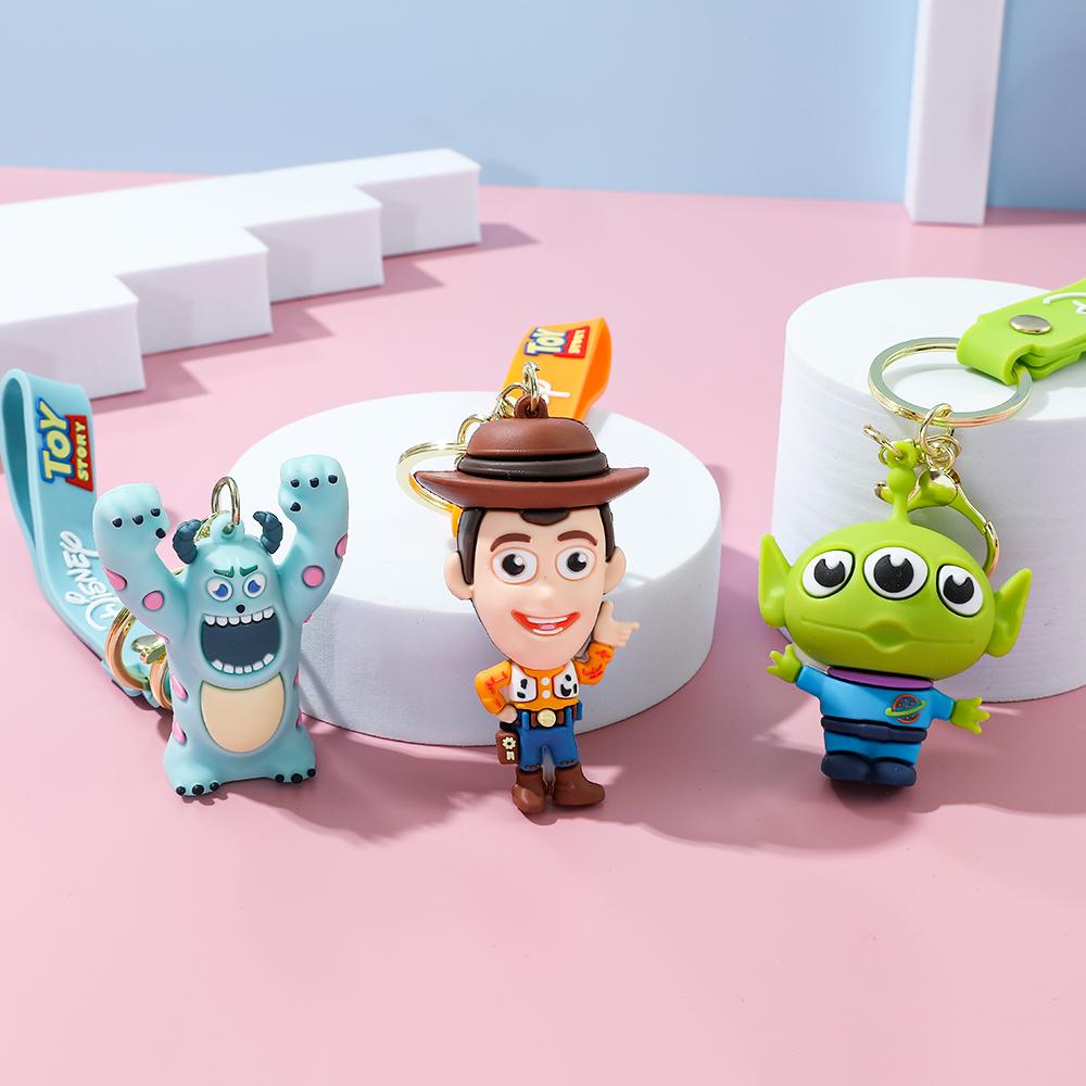 Disney Klíčenky Toy Story Woody Jessie a Buzz Rakeťák PVC Figurky Dekorační Hračky na Dětské Narozeninové Dorty a Tašky