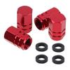 Generic Wheel Tire Air Valve Stem Car Tire Dust Cap Protector, Red