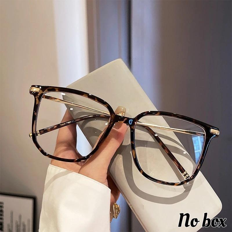 for Men and for Women's Luxury High-definition Anti-blue Light Myopic Eyeglasses Neutral Fashion Latest Square Large Frame Myopic Eyeglasses