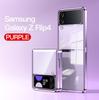 Plating Case For Samsung Galaxy Z Flip 4 3 5g 2022 Fold Buckle Link Transparent Fashion Cover Anti -Knock Cases For Flip3 Flip4