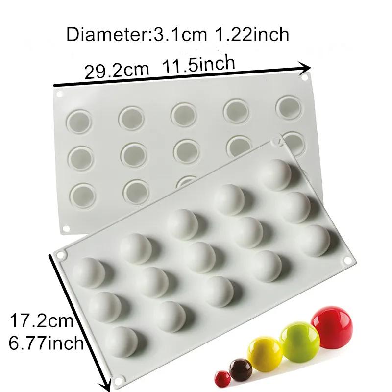 Piece Mold 1 Silicone Chocolate Silicon Ball Cake Moulds 3d Half Sphere Candy Truffle Baking Tray
