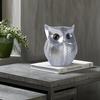 Figurine d'art en résine, hibou porte-bonheur, classe et moderne, pièce maîtresse (argent), 1 pièce