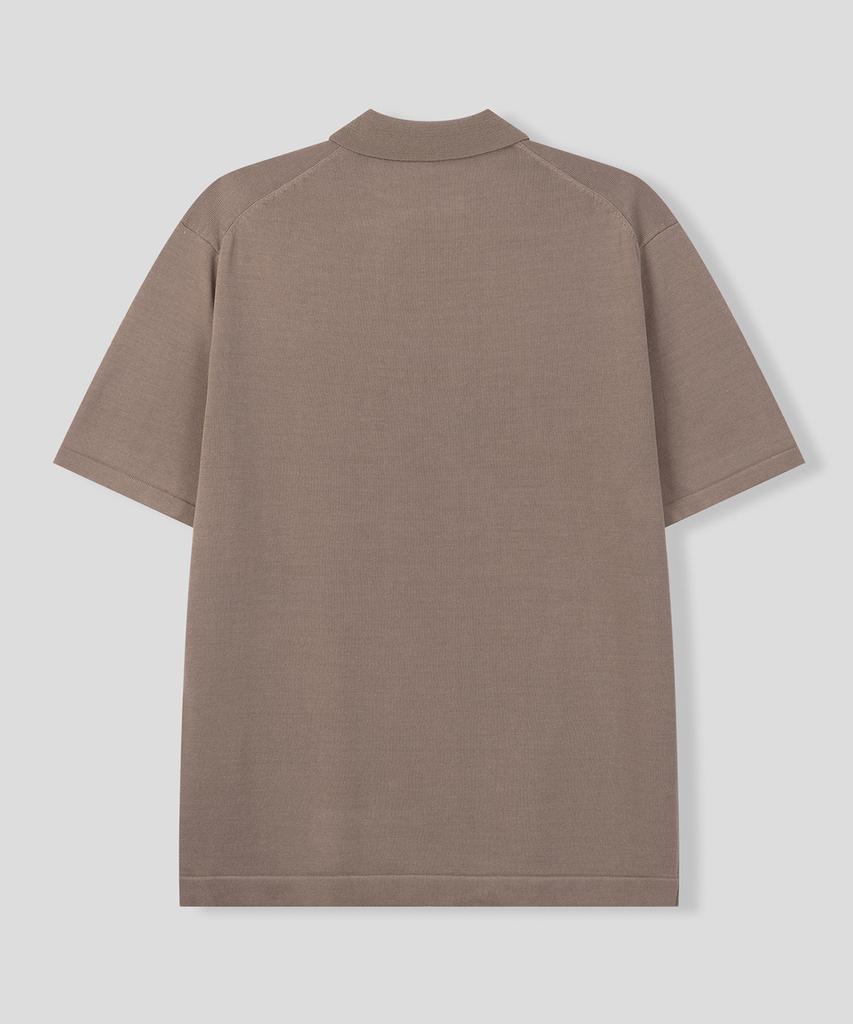 BLACK MOMENT Rayon Blended Knit Polo Shirt [Sky Blue]