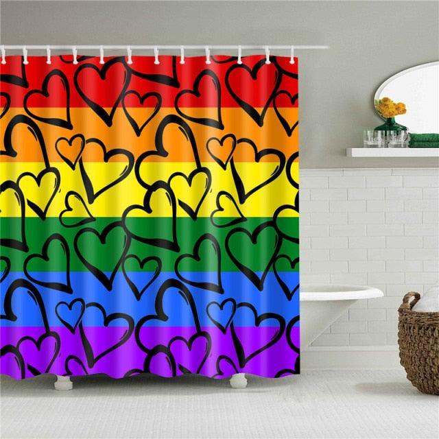 Beautiful heart-shaped Flower Shower Curtain loving Floral Shower Curtain Flowers and Plants Bathroom Curtains Home Decoratoin