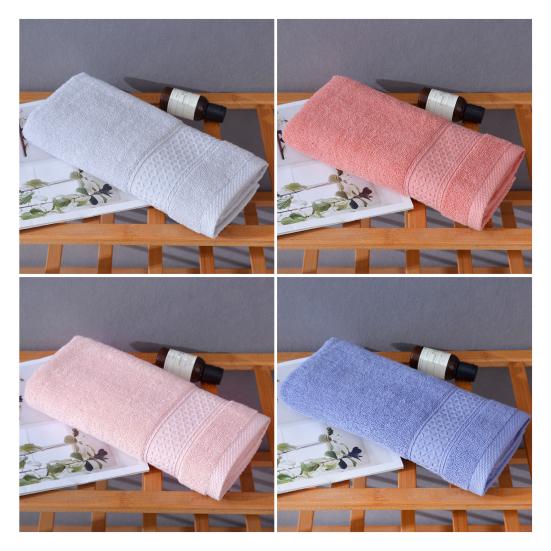 Cotton Terry Towel Soft Absorbent Washcloth Skin-friendly Solid Color Jacquard Shower Towel for Home