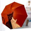1pc Cat Love Automatic Open/Close Umbrella Compact Folding Umbrella, All-Season Portable Umbrella for Women/Men F1124005