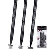 3pcs Woodless Graphite Pencils Set Soft Medium Hard Sketch Drawing Black Charcoal Pencils Art Supplies for Artists Students