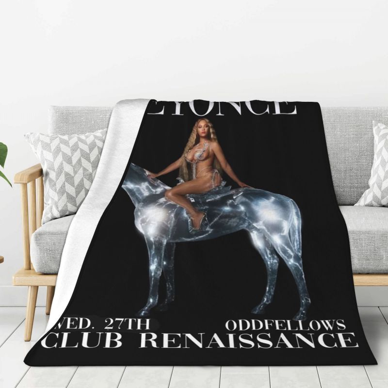 Custom Beyonce Renaissance Tour Concert Movie Blankets Warm Flannel Throw Blanket for Bedroom Office Bedspreads