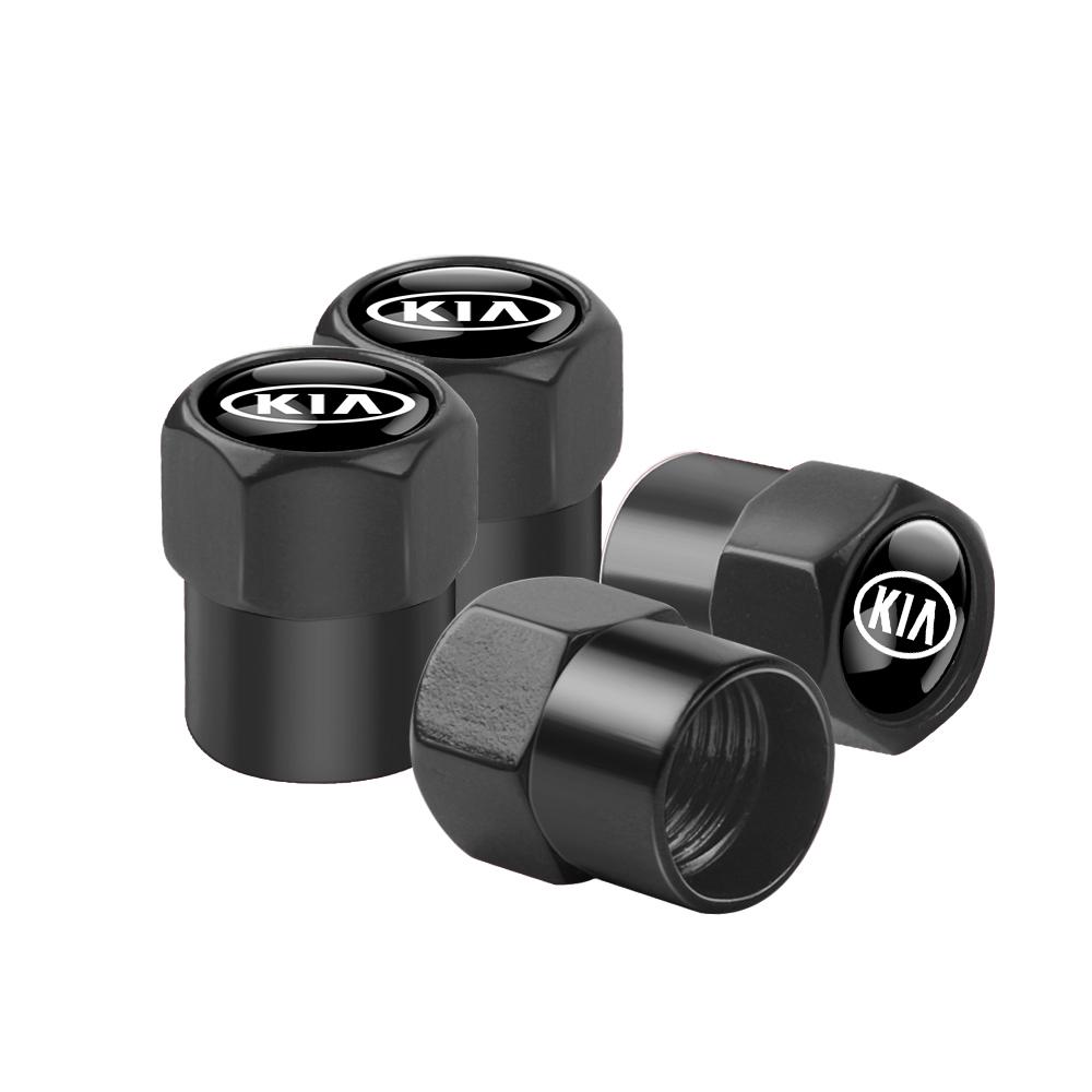 4Pcs Car Accessories Wheel Tire Valve Dust Caps Badge For KIA Sportage Ceed Sorento Cerato Optima Picanto Rio Soul K5 K3 Seltos kxnhz00