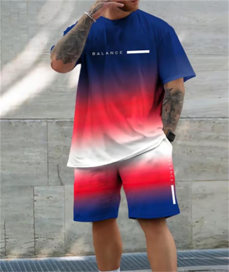 New 3D Printed Men Casual T-Shirt Shorts Set Tracksuit Male 2 Pieces Fashion Outfit Man Clothing Jogging Suit