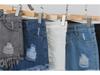 Plus Size Women's High-Waist Ripped Denim Shorts - Summer Loose Fit, Raw Edge, A-Line Style